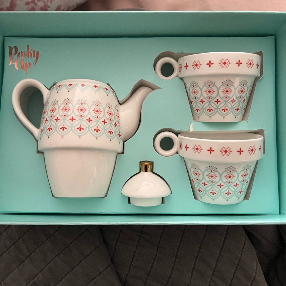 Taylor pinky up teacup set brand new
